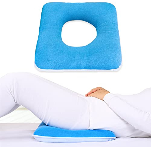 MESINURS Donut Butt Pillow, Anti-Decubitu Pad Bed Cushion, Post-Op Pressure Nursing Pad for Bedridden, Elderly, Disabled, Pregnant (17x17, Square)