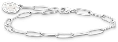 THOMAS SABO Member Charm-Armband mit weißem Charmista Coin Silber 925 Sterlingsilber, Kaltemail