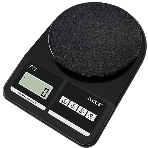 ACCT Postal Scale, 25lb-0.1oz High Accuracy, Shipping Scale for Office/Small Business/Mail/Envelope, 5 Units, Hold Function, Postage Scale with Battery