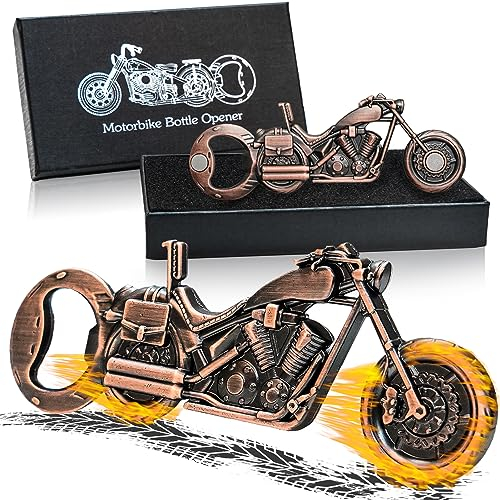 ZONSUSE Magnetic Motorcycle Bottle Opener, Vintage Motorcycle Beer Opener, Unique Bottle Opener for Bar Party, Beer Gifts for Men, Birthday, Christmas and Father's Day Ideas Gifts with Gift Box (B2)