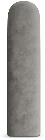 Muralo Panel acolchado ovalado para pared o cabecero de cama, panel de pared, para dormitorio, salón, cama, cojín lumbar, moderno y lujoso, panel acolchado (20 cm x 80 cm, gris)
