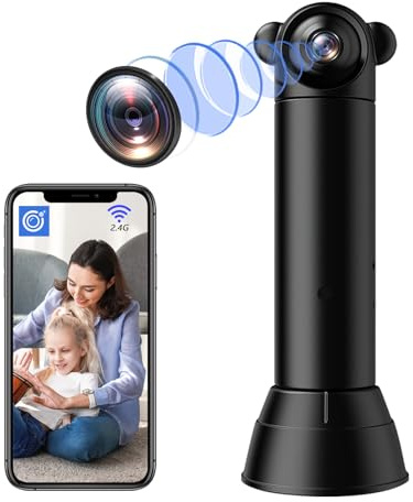 Nisanmoon WiFi Cámara Oculta, Mini WiFi Espía Cámara HD Espía-Cámara Oculta para Vigilancia del Hogar Niñera CAM Soporte de Detección de Movimiento y Grabación en Bucle, App Live View