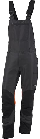 KOX Schnittschutz Latzhose Duro 3.0 Anthrazit/Orange Größe 29 untersetzt