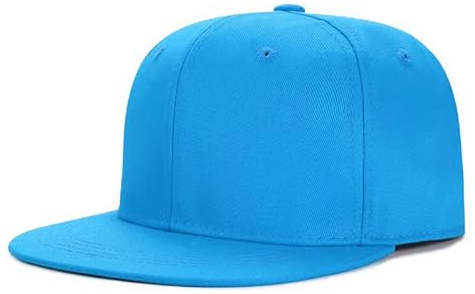Boolavard spädbarn till småbarn barn enkel strukturerad platt rem snapback-keps, Ljusblått, one size
