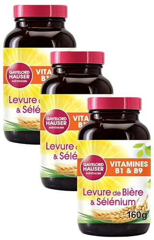 GAYELORD HAUSER - Levure de Bière/Sélénium - Source de Vitamine E et B9 - Flacon de 400 Comprimés (Lot de 3)