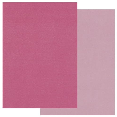 Groovi Coloured Two Tone Parchment Paper: Pink A4 x 10 Sheets