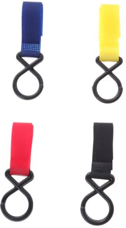 BESTonZON 4stücke Kinderwagenhaken Aufhängehaken Für Kinderwagen Trolley Einkaufstaschen Halter Mit Verstellbarem Gurt Tragkraft