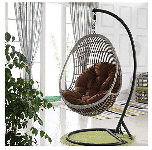 Kissen für Gartenmöbel, eiförmig, Rattan, Hängemattenstuhl, für drinnen und draußen, Gartendekoration