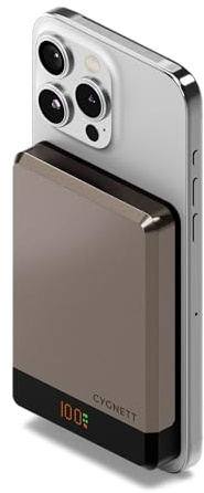 Batterie externe magnétique, 189 g, chargement sans fil et filaire, compatible avec iPhone 15