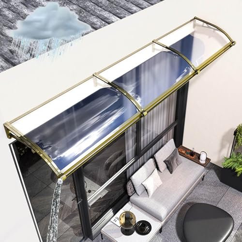 Marquise Porte d'entree Vordertürvordach aus Aluminium, Terrassenmarkise, A02, 60 x 150 cm