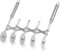 5 Wheel Professional Pastry Cutter, Silver Stainless Multifunctional Accordion Pastry Dough Knife Roller Divider Lattice Ravioli Knife Slicer with Handle for Baking Pasta Pizza Noodles Kitchen Tool