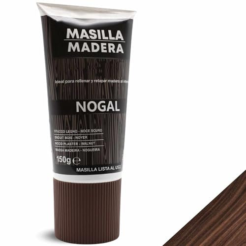 TECHZOCO Holzspachtel, ideal zum Befüllen und Reparieren von Holz im Innenbereich, gebrauchsfertiger Spachtel, Lochfüller, Rohrformat, enthält 150 Gramm (Nussbaum)