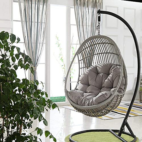 Handmade Grey Tree Hammock Hanging Basket Seat Thicken Egg Hammock Chair for Patio Garden Waterproof and Comfortable