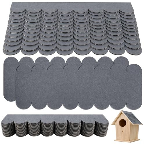 NCTNCX Dachpappe Selbstklebend 32 StüCk Dachpappe Schindeln,Selbstklebend Dachschindeln FüR Vogelhaus Verzierungen FüR VogelhäUschen,Nistkasten,Diy-Basteleien Dachziegel (Grau)