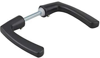 THIRARD Paire de Béquilles pour Porte, Carré 6x110 mm, 1 Portée, Noir, Conçue pour Équiper Les Portes d'entrée Jusqu'à 70 mm d'épaisseur avec Serrure, Aluminium, Installation Facile