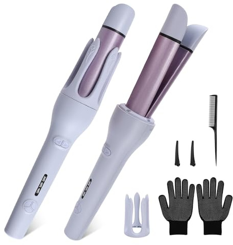 AraSyleon 32mm Arricciacapelli Automatico, 2 in 1 Arricciacapelli + Piastra Capelli, Rivestimento in Ceramica, 3 Temp(160°C-200°C), Riscaldamento PTC e Acconciature Durature