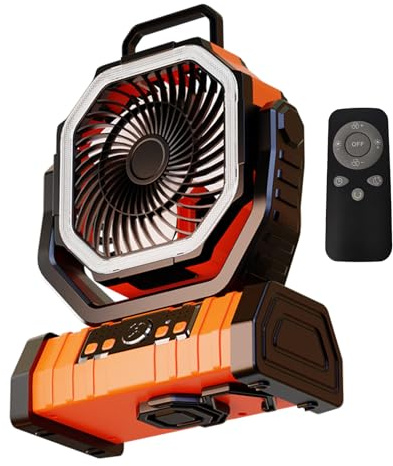Ventilatore da campeggio USB Luce potente e silenzioso Grande 20000mah Potente Per Uso Esterno E Emergenze Batteria Lunga Tenda Fan