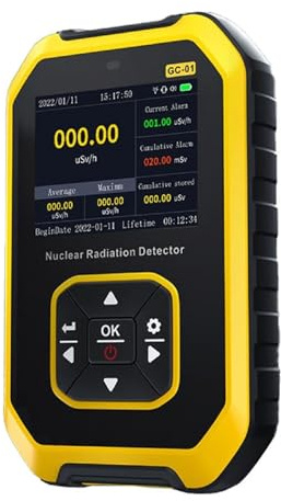 Per Contatore Geiger con Batteria Lunga Durata per Monitoraggio Continuo di Sorgenti Radioattive (Giallo)
