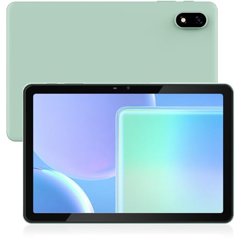 Veidoo Android 15 Tablet, 10.1 inch Tablet with 11GB RAM (3GB+8GB expansion) 64GB ROM, Five-Core Processer, WiFi 6, 1280x800 IPS FHD Touchscreen, 2MP+5MP Camera, Face Recognition (Laurel Green)