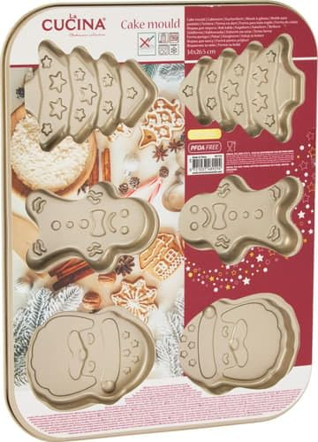 Moule à gâteau anti-adhésif Motif Noël 350 x 265 mm