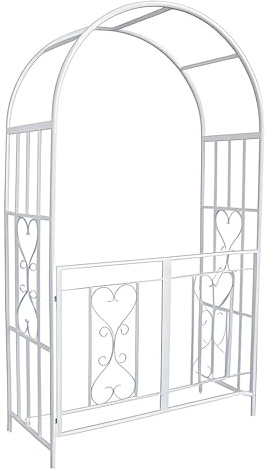 Arche de jardin avec portail, élégante arche de mariage pour plantes grimpantes, pergola décorative treillis pour mariage extérieur et décoration de jardin