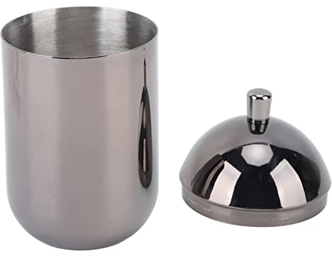 LUCKDANO Boîte de Rangement pour Cotons-tiges en Acier Inoxydable 304, Pot Multifonctionnel Anti-poussière et Mignon pour Cotons-tiges, adapté à une Utilisation à la Maison et dans la Salle de Bain,