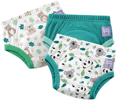 Bambino Mio 3 Culotte d’apprentissage en coton réutilisables – 2-3 ans | Culottes d’apprentissage lavables et réutilisables pour bébés et tout-petits – 100 % coton – Douces pour peaux délicates
