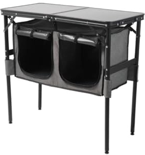 Happy Rhino - Campingschrank Vikos - Faltschrank - Aufbewahrungsschrank - Camping - Grau - Faltbar