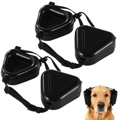 YHomU 2 protezioni per le orecchie del cane in ABS, assorbono il suono, 9,9 x 9,9 x 8,9 cm, cuffie antirumore per cani di taglia media e grande, protezione per orecchie e udito per tuoni