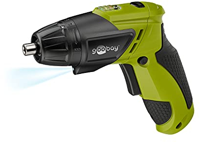 Fixpoint 71880 Visseuse/Perceuse à batterie Li-Ion compacte et pliable avec jeu d´embouts et chargeur de 6W, 5V Orange/Noir