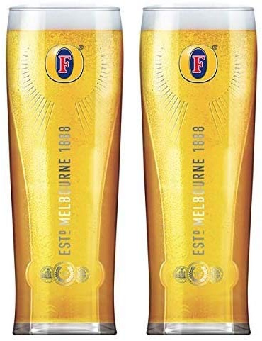 2 x Fosters Pint Glass CE Marked