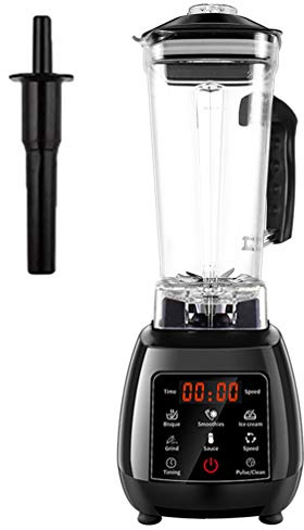 QREZ Frullatore Professionale, Frullatore Tritatutto Multifunzione Frullatore Smoothie Elettrico Portatile Frullatore per Alimenti Frullatore Frutta 45000Rpm 2200W,Nero