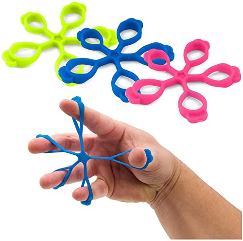 Hop-Sport Silikon Handtrainer Fingertrainer – 3er Set Unterarmtrainer Finger Stretcher zur Steigerung der Griffkraft