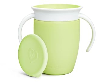 Taza antigoteo Miracle 360º con asas y tapa 200ml - Verde