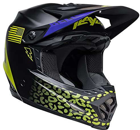 Bell Moto-9 Mips Helm für Jugendliche, (Slayco Mattschwarz / Hi-Viz Gelb - Größe L/XL)
