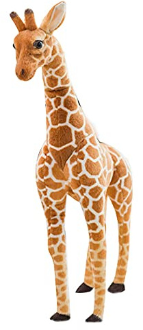 Hengqiyuan Riesen Giraffe Kuscheltier Groß Plüschtier Puppe Deko | Geschenk Kinder Spielzeug XXL Braun Gelb,120cm