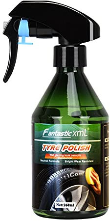 Joyivike Polissage pour pneus Voiture - Nettoyant pour pneus - 260 ML Voiture Pneu Brillant Cire polonais Accessoires Auto Pneu Brillant Polissage pulvérisation Cire revêtement Soin