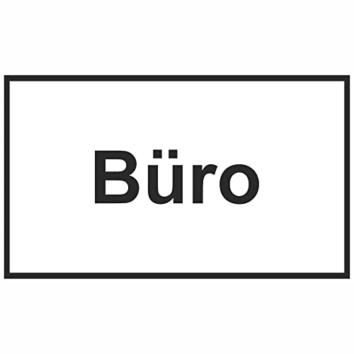 Indigos UG - Schild Büro, zur Betriebskennzeichnung 25x15cm - Warnung - Sicherheit - Hotel, Firma, Haus - Aluverbundplatte 3mm - Hinweisschild - Warnschild