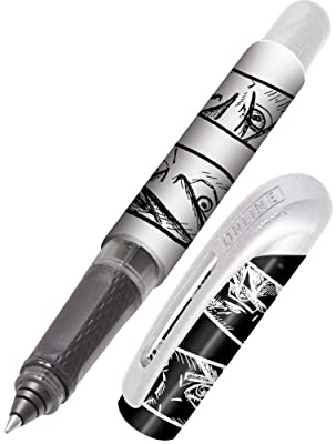 Online Tintenpatronen-Rollerball College Manga, für Rechtshänder und Linkshänder, ergonomisches Griffstück, Roller-Ball, Standard-Tintenpatronen, inkl. Kombipatrone blau, 1 Stück (1er Pack)