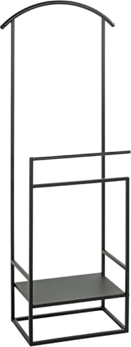 HAKU Servo Muto da uomo nero, metallo - Dim. L 47 cm x A 128 cm x P 26 cm, Stile Moderno