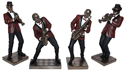 Deko Figur Jazz Musiker Figuren Blasinstrumente H 26-30 cm Saxophon Trompete Klarinette Jazz Band Parastone