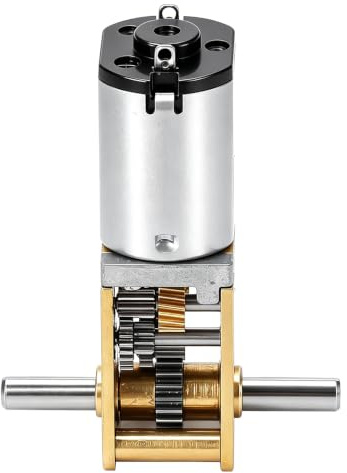 Doppelwellen Getriebemotor, DC 3V/6V/12V Metall Schneckengetriebe Motor Untersetzungsmotor 3mm D-Förmige Welle, Für Etikettiermaschinen, Vorhänge, Öfen (DC3V 30RPM)