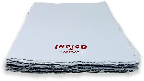 Artway Indigo - Blocco per libri in 100% cotone, 200 g/m², formato A4, colore: indaco chiaro
