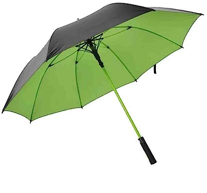 PRUJOY 47-Zoll-Golfschirm mit automatischer Öffnung, extra groß, übergroß, belüftet, Winddicht, wasserdicht, Regenschirm mit geradem Griff für Herren (Green)