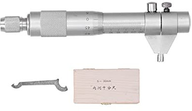 Set di Micrometri Per Diametro Interno in Acciaio Inossidabile, 0,2-1,2 Pollici Lettura Chiara Meccanismo di Bloccaggio Sicuro Calibro Micrometrico a Spirale Per Strumenti di Misurazione
