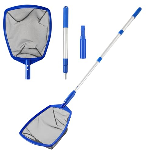 coclothy Poolkescher – 152,4 cm großes Poolnetz mit 5 Verbindungsstangen aus Aluminium, feinmaschiges Netz, schnelle Reinigung von Schmutz, 152,4 cm lang, Spas, Wanne und Teiche