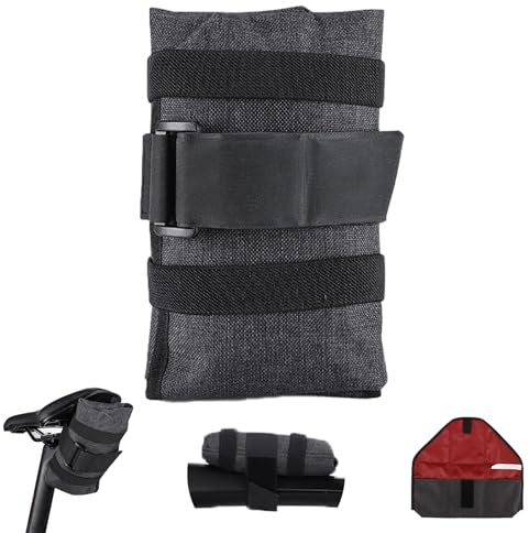 Bike Saddle Bag,Waterproof Folding Bicycle Under Seat ​Storage Tail Seatpost Pouch Repair Tools,Frame/Top Tube Bag for Outdoor Cycling MTB Road Bike Phone Cash Mini Pump Outdoor Sports Riding