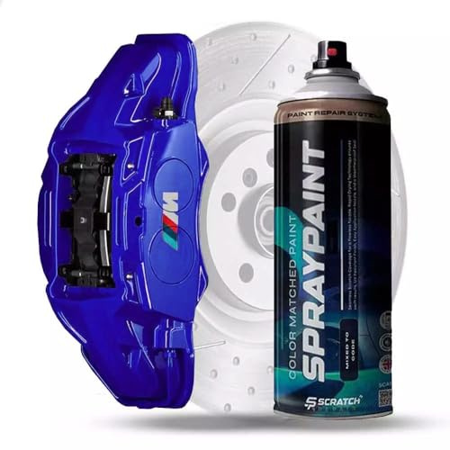 Estoril Blue Brake Calliper Drum Paint Heat Resistant M-Sport Aerosol Gloss Spray 400ml Durable High Tempature 200c - Scratch Repair (Basecoat)