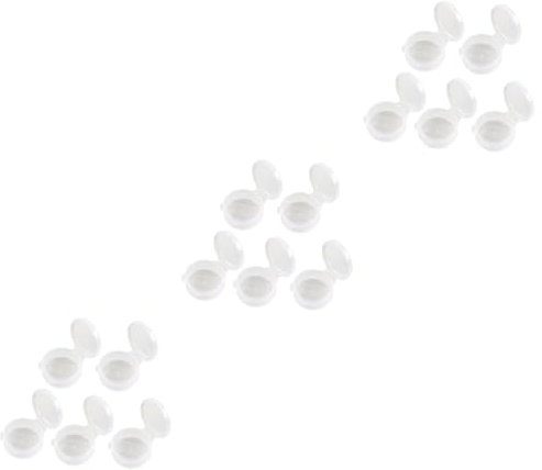 DIYEAH 30pièces Boîte Ronde Transparent Avec Couvercle Pour Rangement Earplugs Conteneur Pp Alimentaire Pour Événements Et