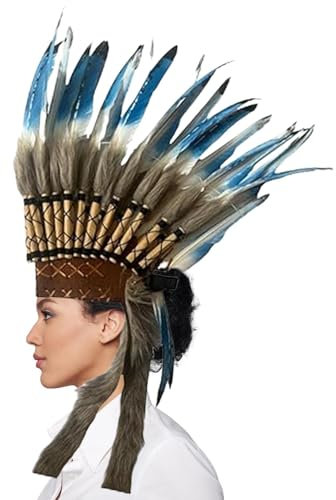 Goowafur Federhut, Federkopfschmuck-Kostüm | Native Feather Hat Häuptling Hut - Federkopfschmuck, Federkopfbedeckung im einheimischen Stil, Vintage-stilvoller dekorativer Federkopfschmuck für